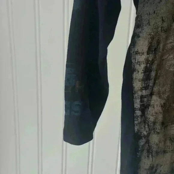 Wildhorse Long Sleeve Tee Rhinestones Vintage Western Print Y2K GLAM GRUNGE - Picture 4 of 6